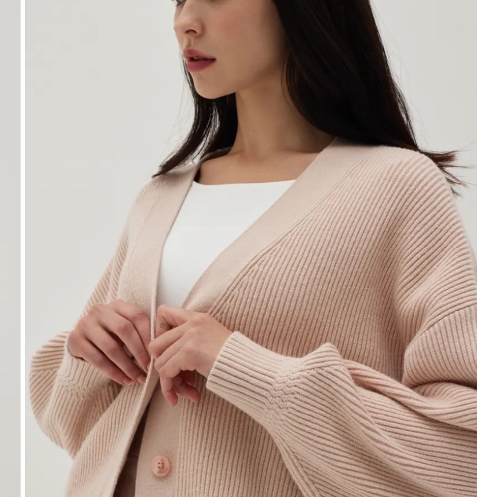 LOVE BONITO Arabella Balloon Sleeve Knit Cardigan NWT - Picture 3 of 5
